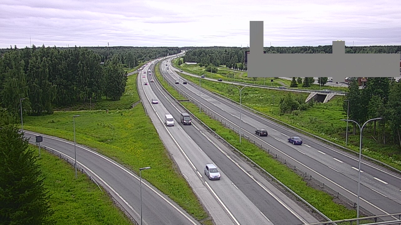Weather Camera Image Väg 4 Uleåborg, Kaakkuri, Oulu, Pohjois-Pohjanmaa