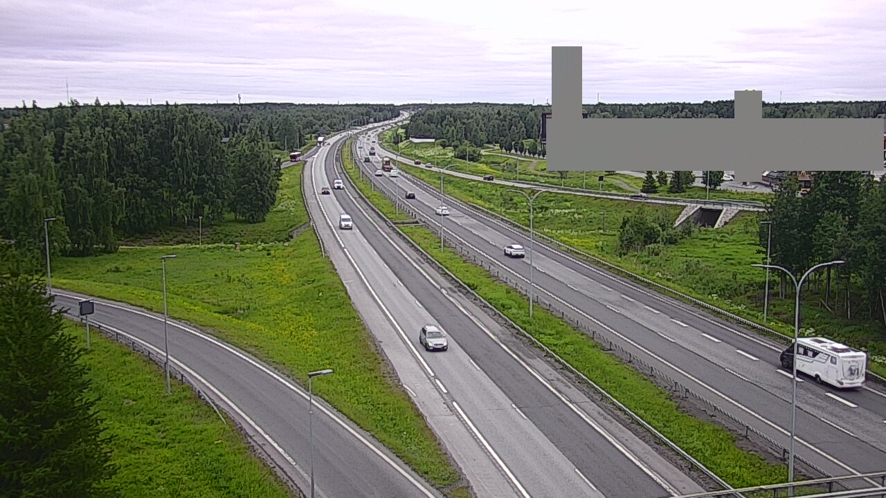 Weather Camera Image Väg 4 Uleåborg, Kaakkuri, Oulu, Pohjois-Pohjanmaa