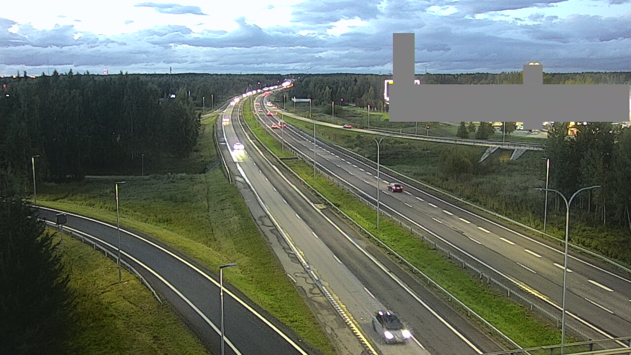 Weather Camera Image Väg 4 Uleåborg, Kaakkuri, Oulu, Pohjois-Pohjanmaa