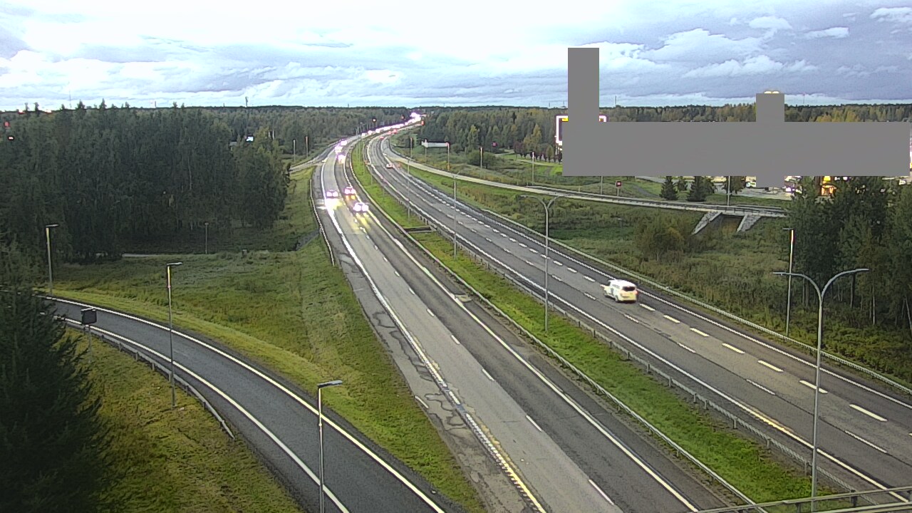 Weather Camera Image Väg 4 Uleåborg, Kaakkuri, Oulu, Pohjois-Pohjanmaa