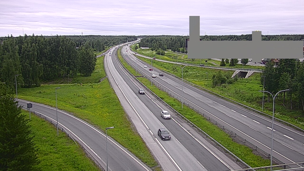 Weather Camera Image Väg 4 Uleåborg, Kaakkuri, Oulu, Pohjois-Pohjanmaa