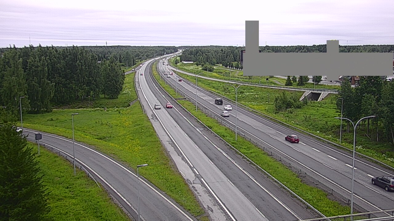 Weather Camera Image Väg 4 Uleåborg, Kaakkuri, Oulu, Pohjois-Pohjanmaa