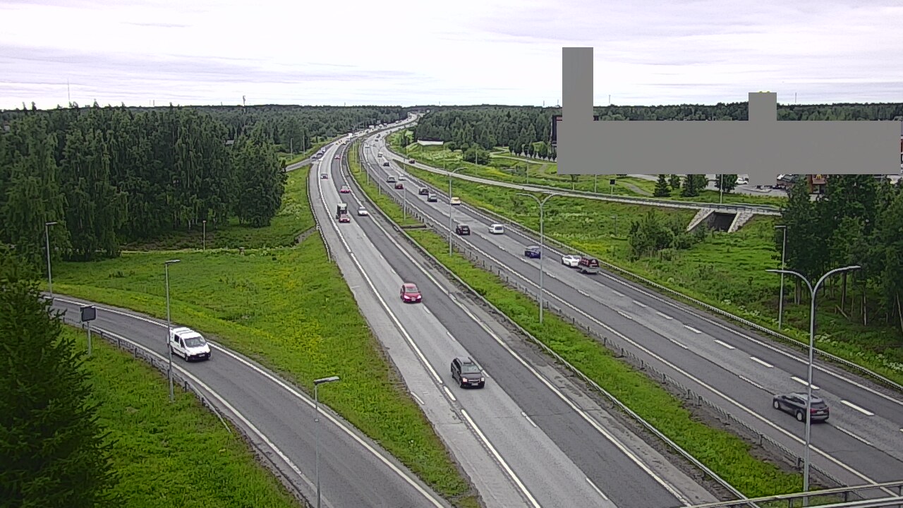 Weather Camera Image Väg 4 Uleåborg, Kaakkuri, Oulu, Pohjois-Pohjanmaa