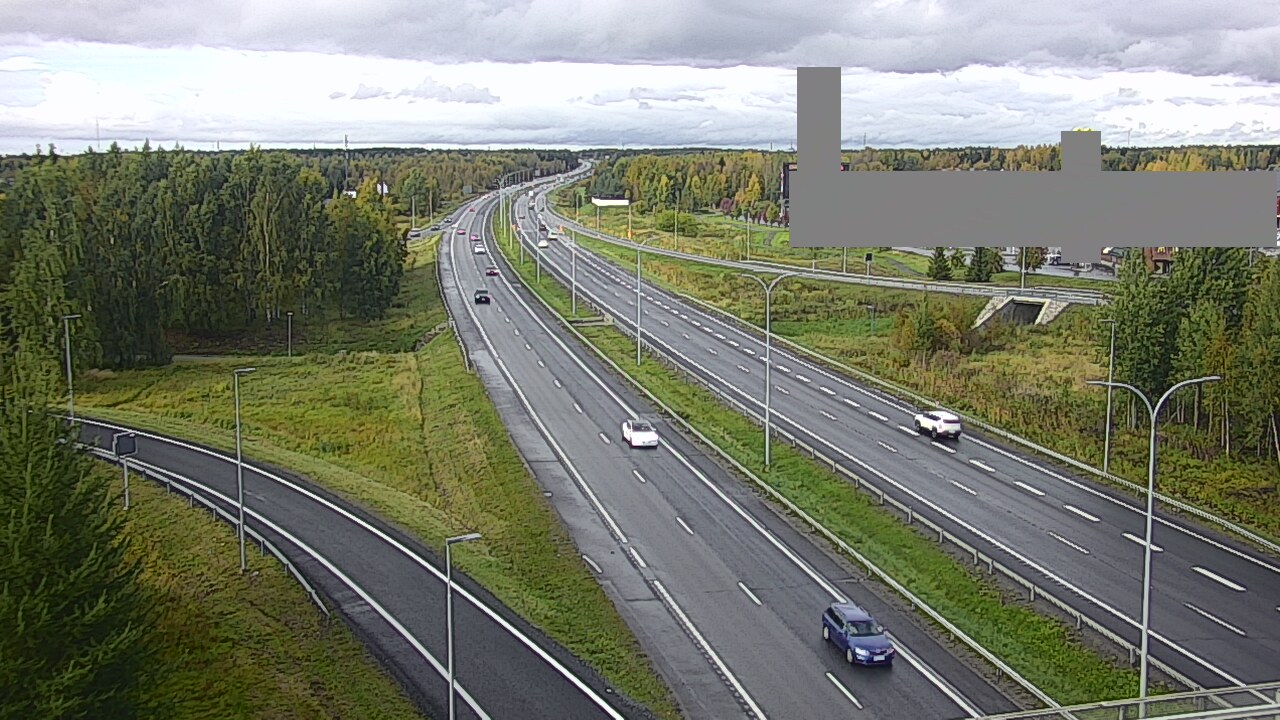 Weather Camera Image Väg 4 Uleåborg, Kaakkuri, Oulu, Pohjois-Pohjanmaa