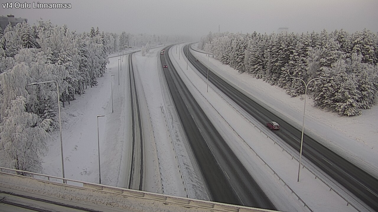 Weather Camera Image Väg 4 Uleåborg, Linnanmaa, Oulu, Pohjois-Pohjanmaa