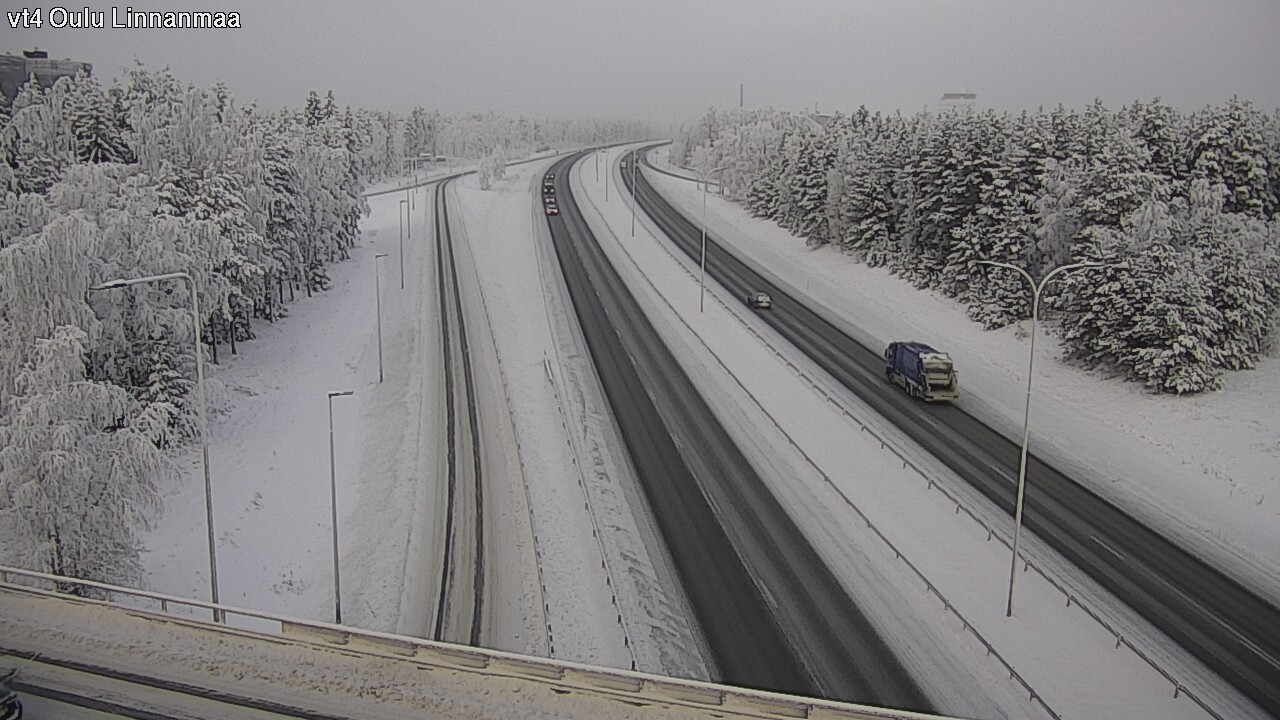 Weather Camera Image Väg 4 Uleåborg, Linnanmaa, Oulu, Pohjois-Pohjanmaa