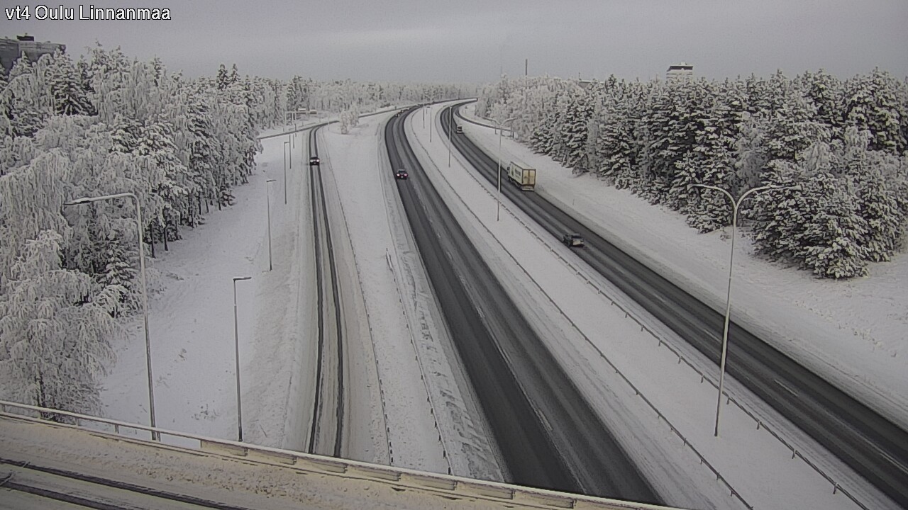 Weather Camera Image Väg 4 Uleåborg, Linnanmaa, Oulu, Pohjois-Pohjanmaa