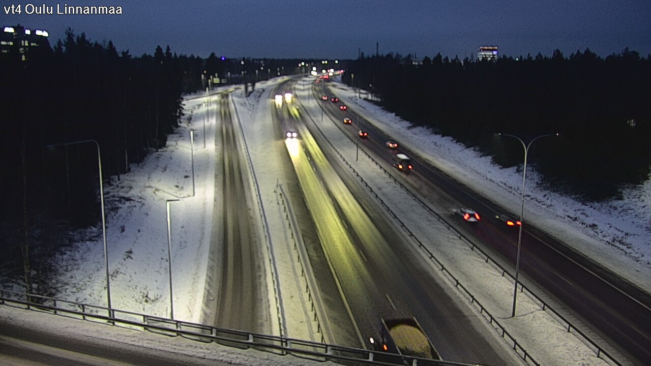 Weather Camera Image Väg 4 Uleåborg, Linnanmaa, Oulu, Pohjois-Pohjanmaa