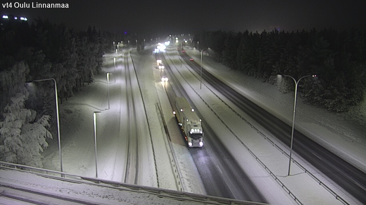 Weather Camera Image Väg 4 Uleåborg, Linnanmaa, Oulu, Pohjois-Pohjanmaa