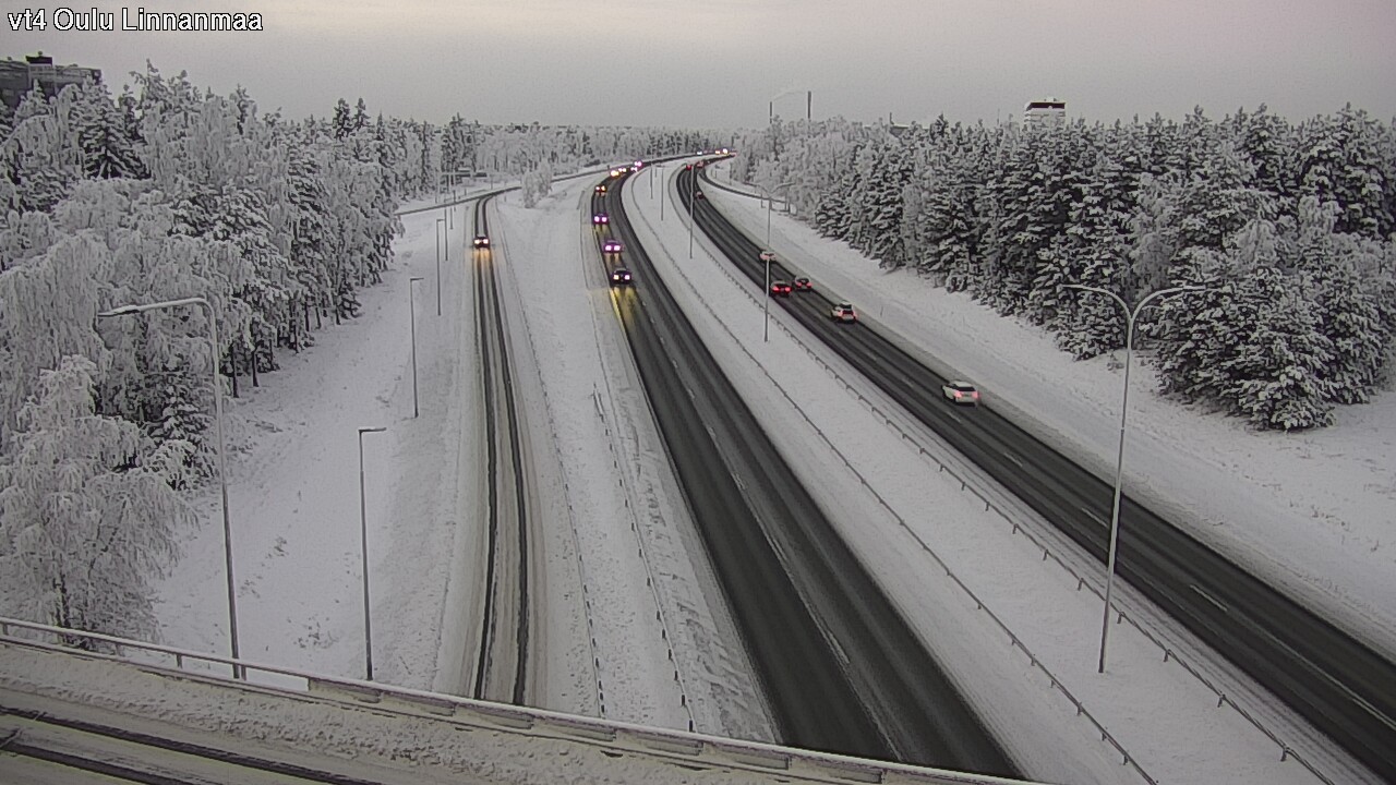 Weather Camera Image Väg 4 Uleåborg, Linnanmaa, Oulu, Pohjois-Pohjanmaa