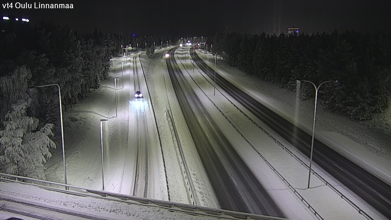 Weather Camera Image Väg 4 Uleåborg, Linnanmaa, Oulu, Pohjois-Pohjanmaa