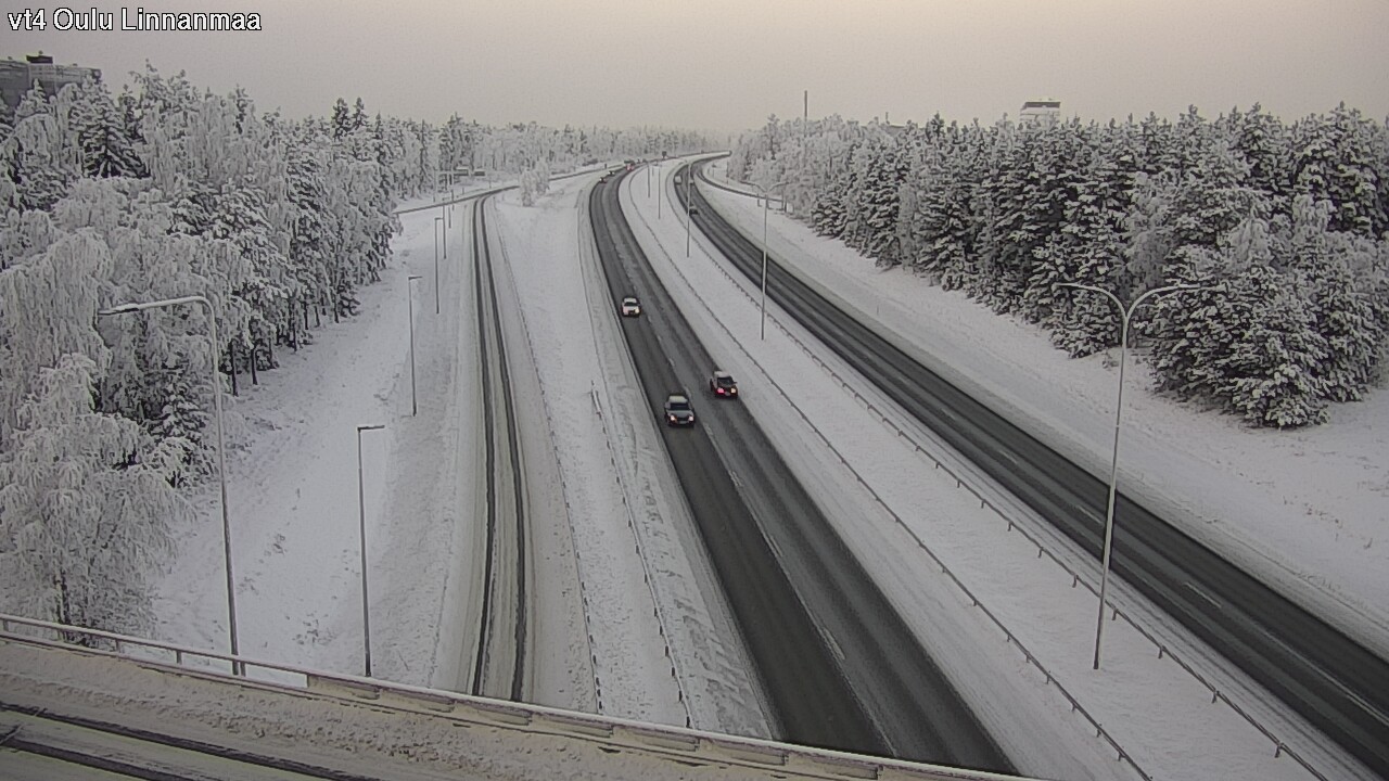 Weather Camera Image Väg 4 Uleåborg, Linnanmaa, Oulu, Pohjois-Pohjanmaa