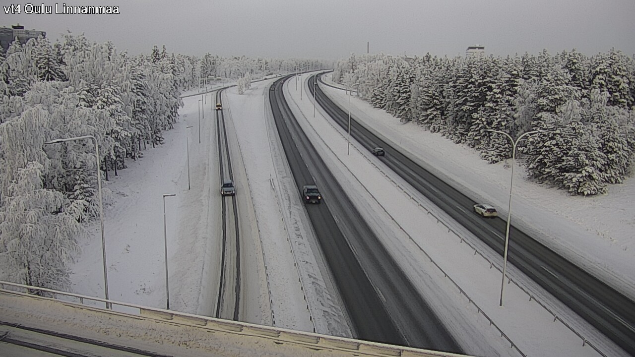 Weather Camera Image Väg 4 Uleåborg, Linnanmaa, Oulu, Pohjois-Pohjanmaa