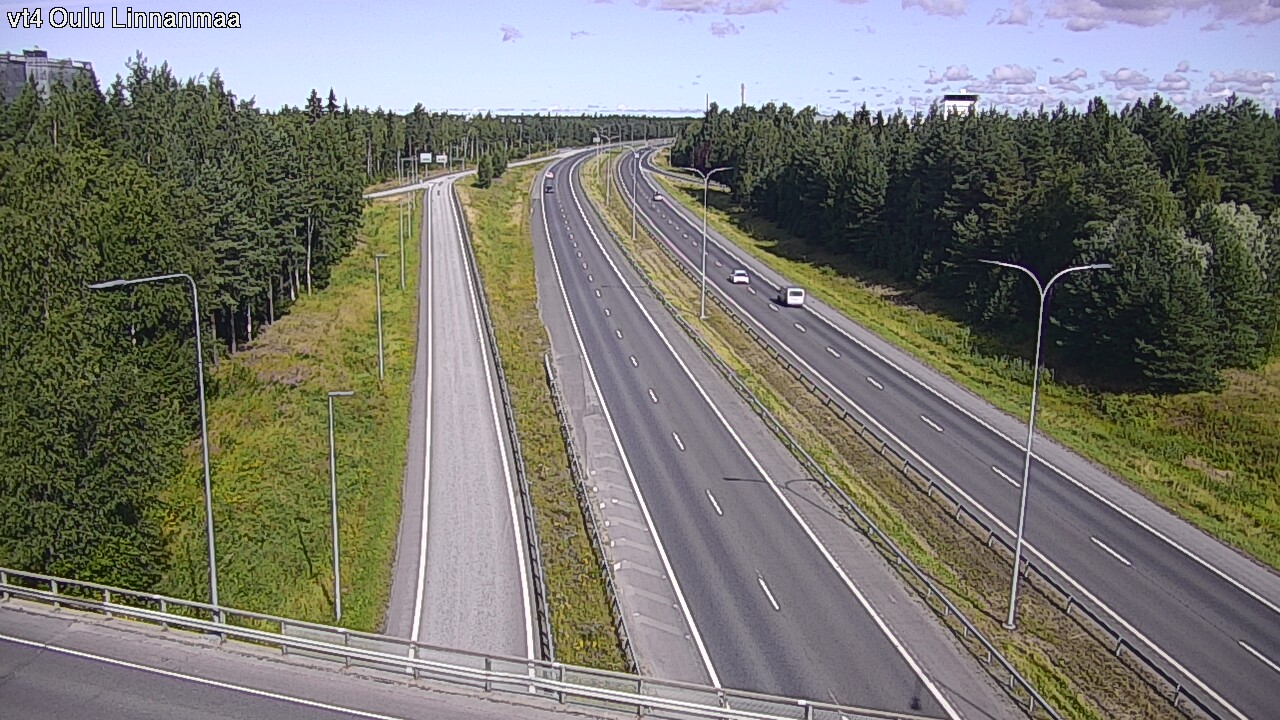 Weather Camera Image Väg 4 Uleåborg, Linnanmaa, Oulu, Pohjois-Pohjanmaa