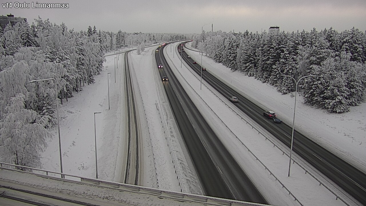 Weather Camera Image Väg 4 Uleåborg, Linnanmaa, Oulu, Pohjois-Pohjanmaa