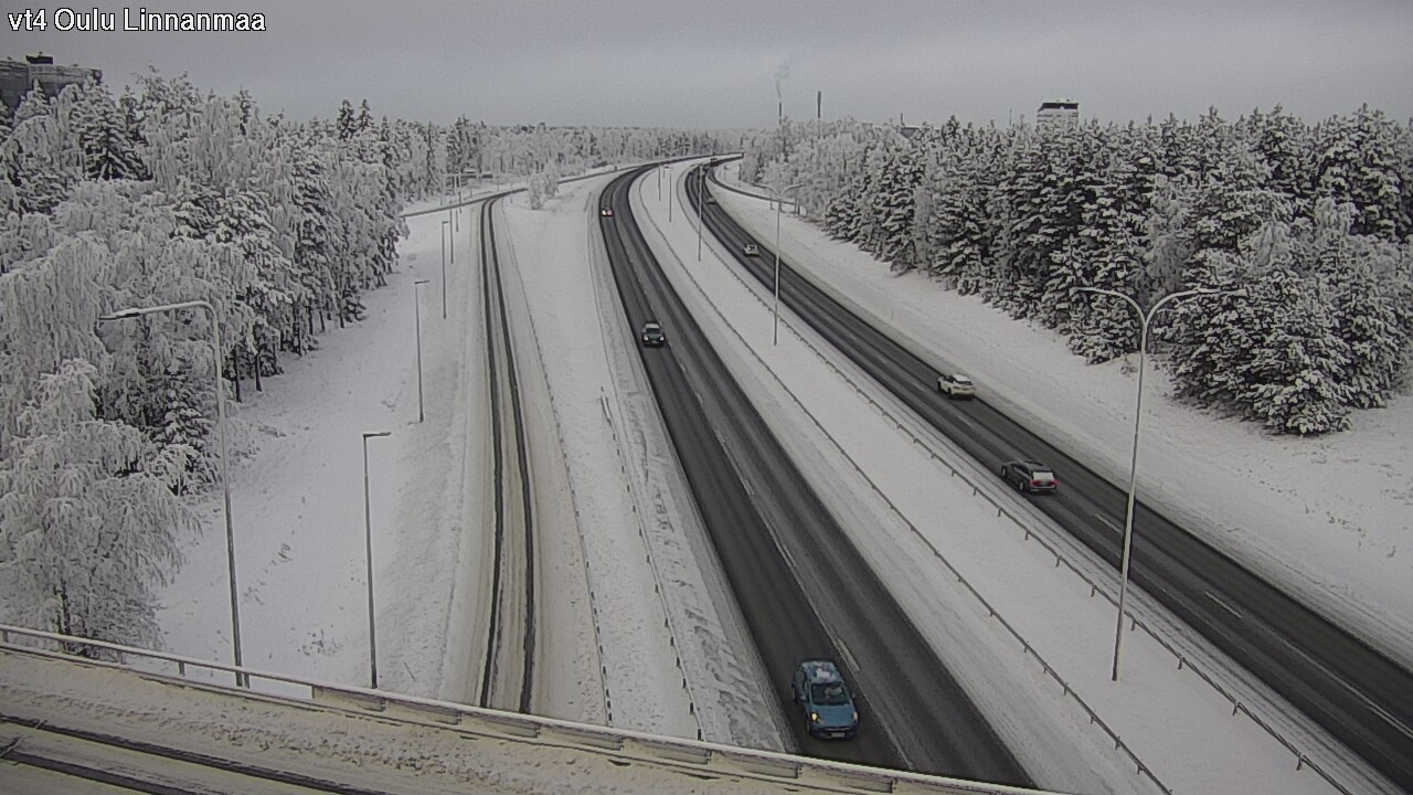 Weather Camera Image Väg 4 Uleåborg, Linnanmaa, Oulu, Pohjois-Pohjanmaa
