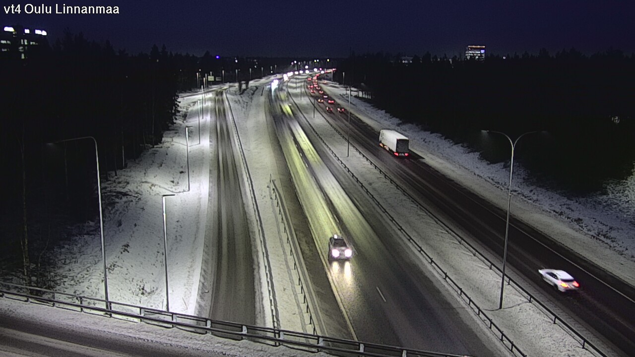 Weather Camera Image Väg 4 Uleåborg, Linnanmaa, Oulu, Pohjois-Pohjanmaa