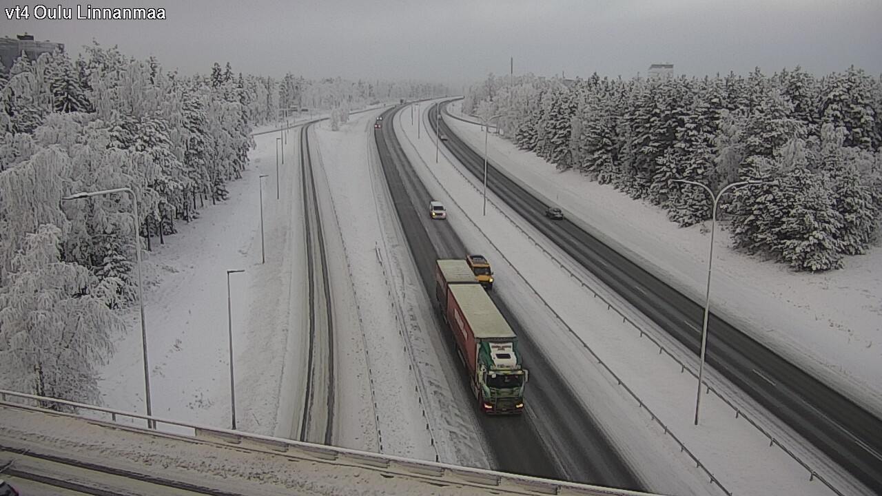 Weather Camera Image Väg 4 Uleåborg, Linnanmaa, Oulu, Pohjois-Pohjanmaa