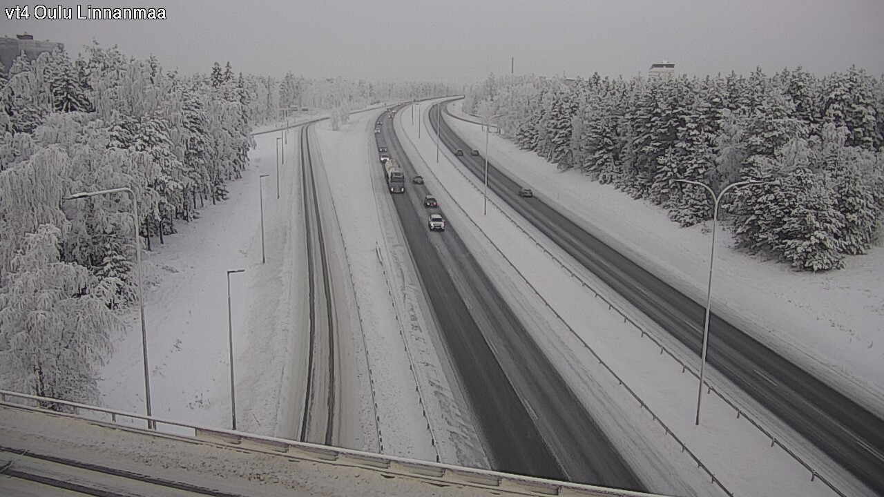 Weather Camera Image Väg 4 Uleåborg, Linnanmaa, Oulu, Pohjois-Pohjanmaa