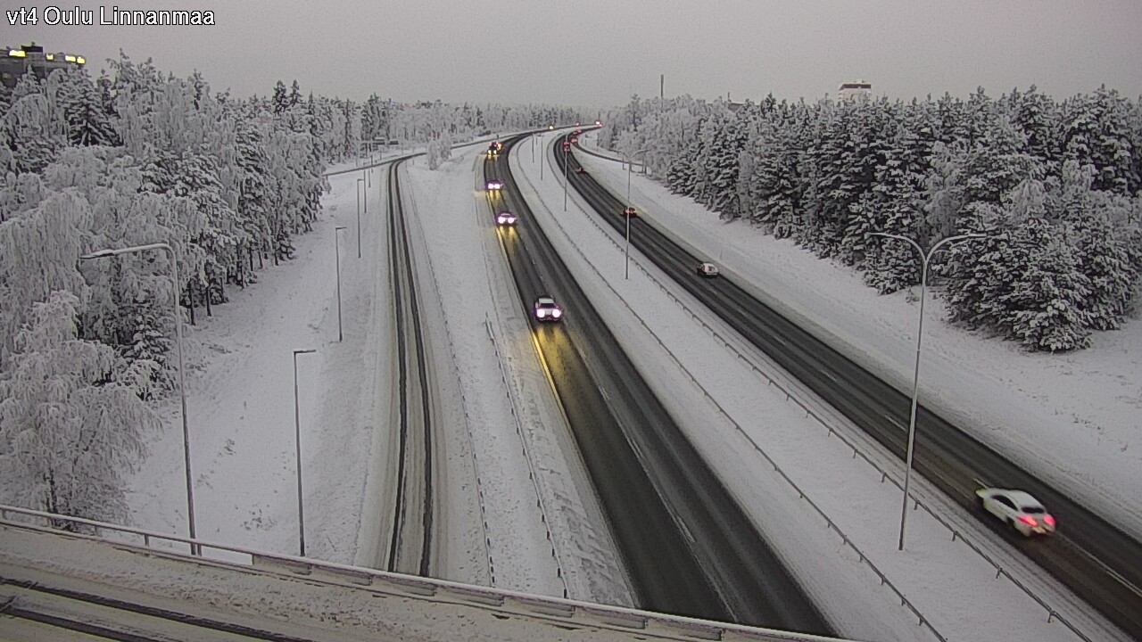 Weather Camera Image Väg 4 Uleåborg, Linnanmaa, Oulu, Pohjois-Pohjanmaa