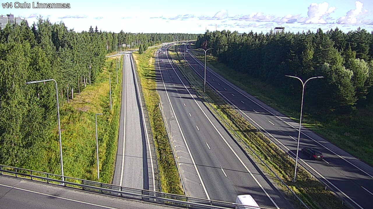Weather Camera Image Väg 4 Uleåborg, Linnanmaa, Oulu, Pohjois-Pohjanmaa