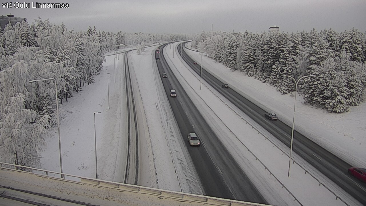 Weather Camera Image Väg 4 Uleåborg, Linnanmaa, Oulu, Pohjois-Pohjanmaa