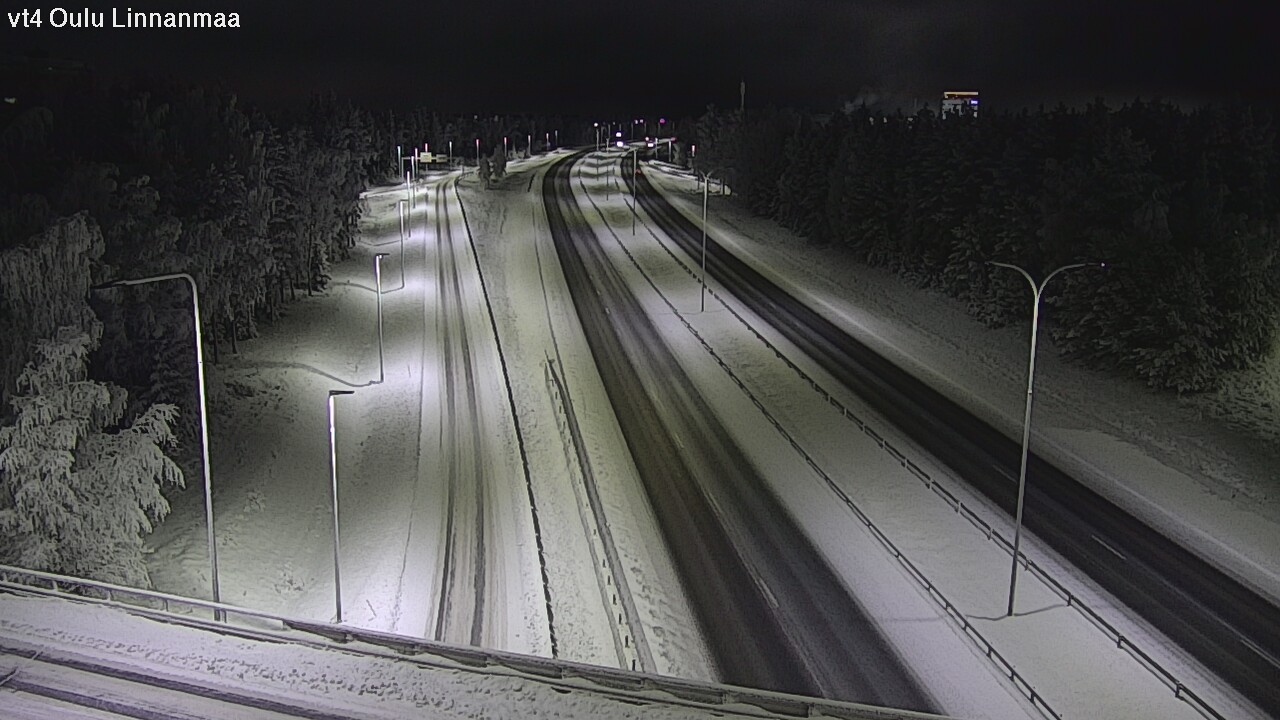 Weather Camera Image Väg 4 Uleåborg, Linnanmaa, Oulu, Pohjois-Pohjanmaa