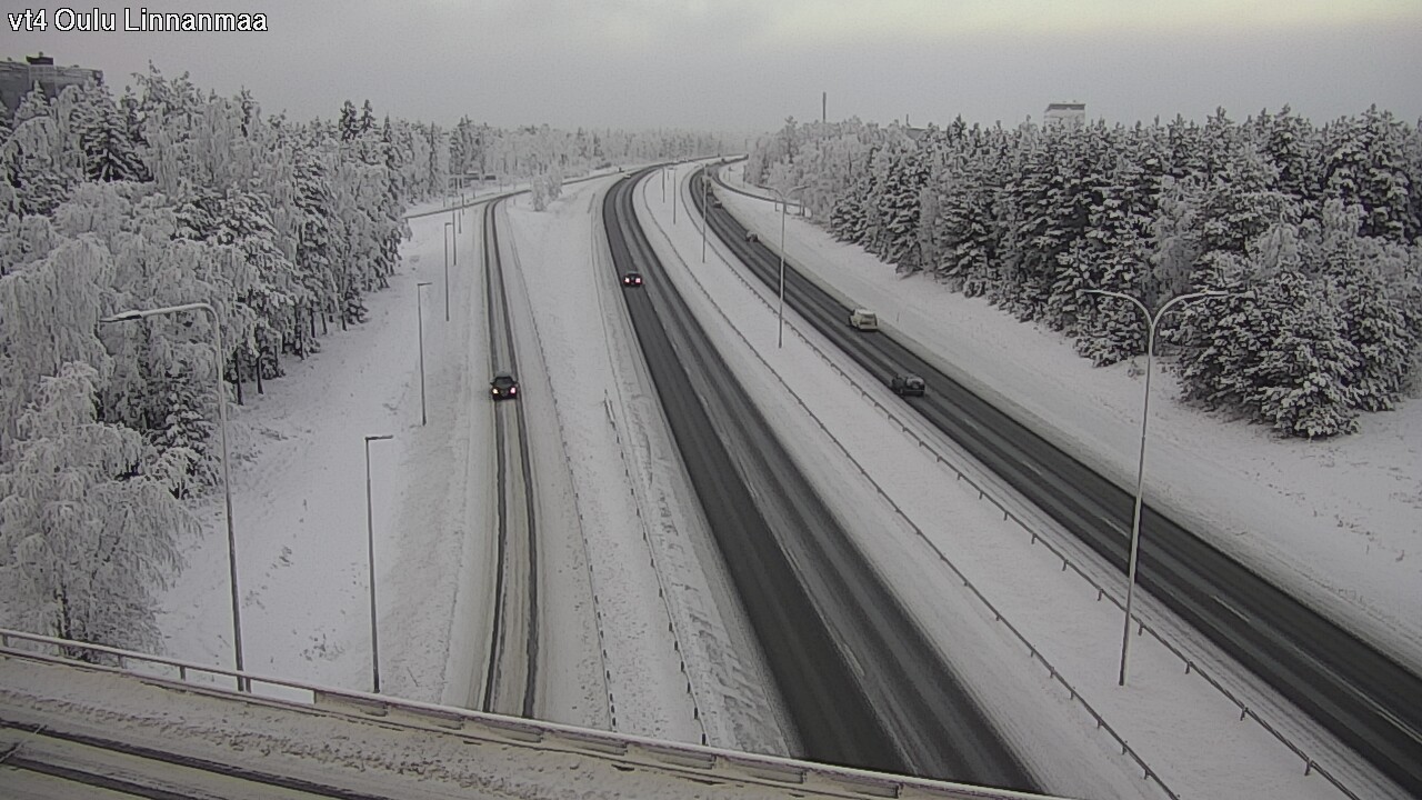 Weather Camera Image Väg 4 Uleåborg, Linnanmaa, Oulu, Pohjois-Pohjanmaa