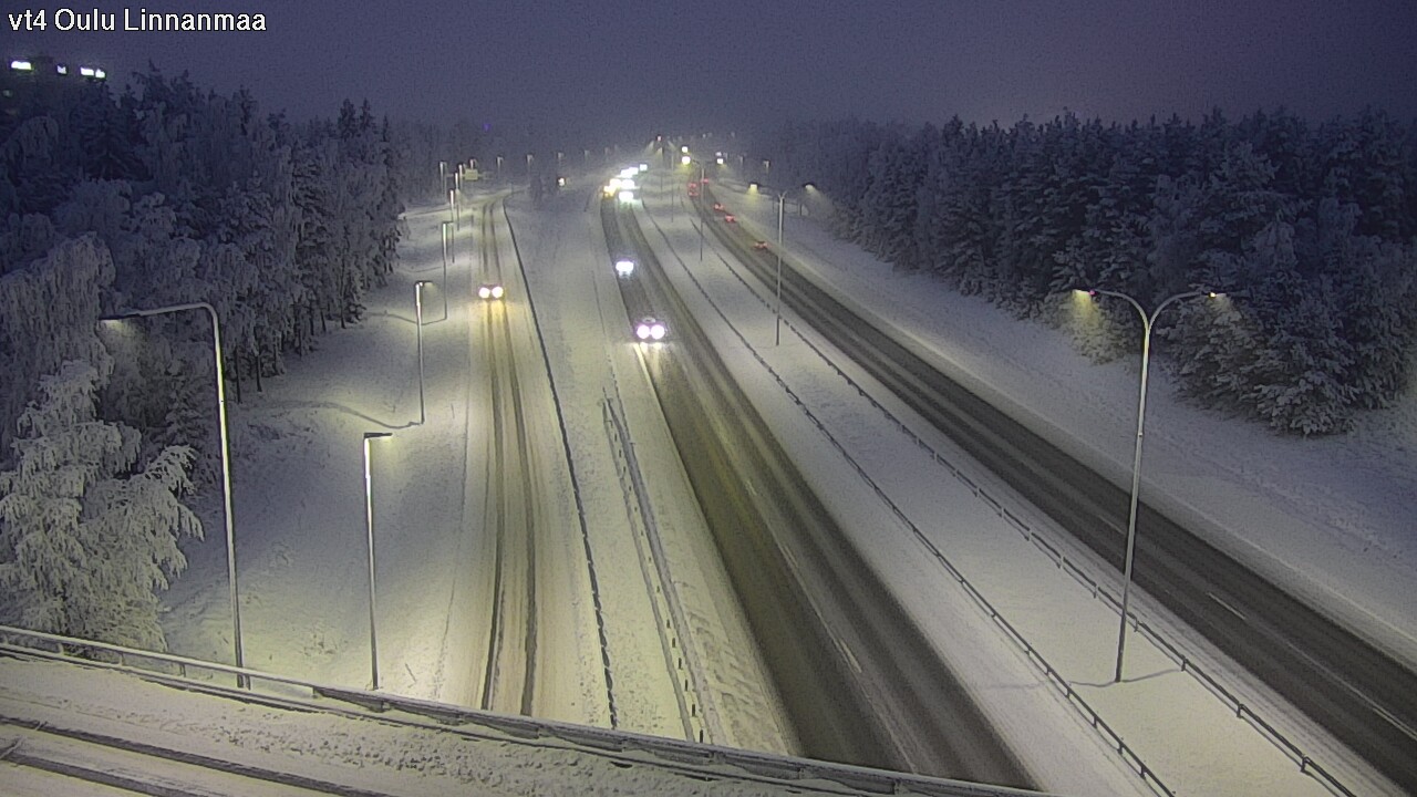 Weather Camera Image Väg 4 Uleåborg, Linnanmaa, Oulu, Pohjois-Pohjanmaa