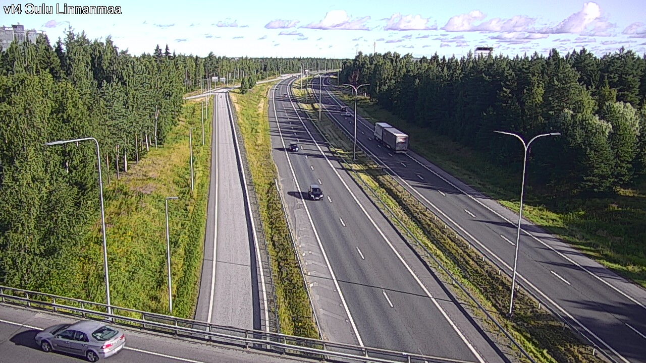 Weather Camera Image Väg 4 Uleåborg, Linnanmaa, Oulu, Pohjois-Pohjanmaa