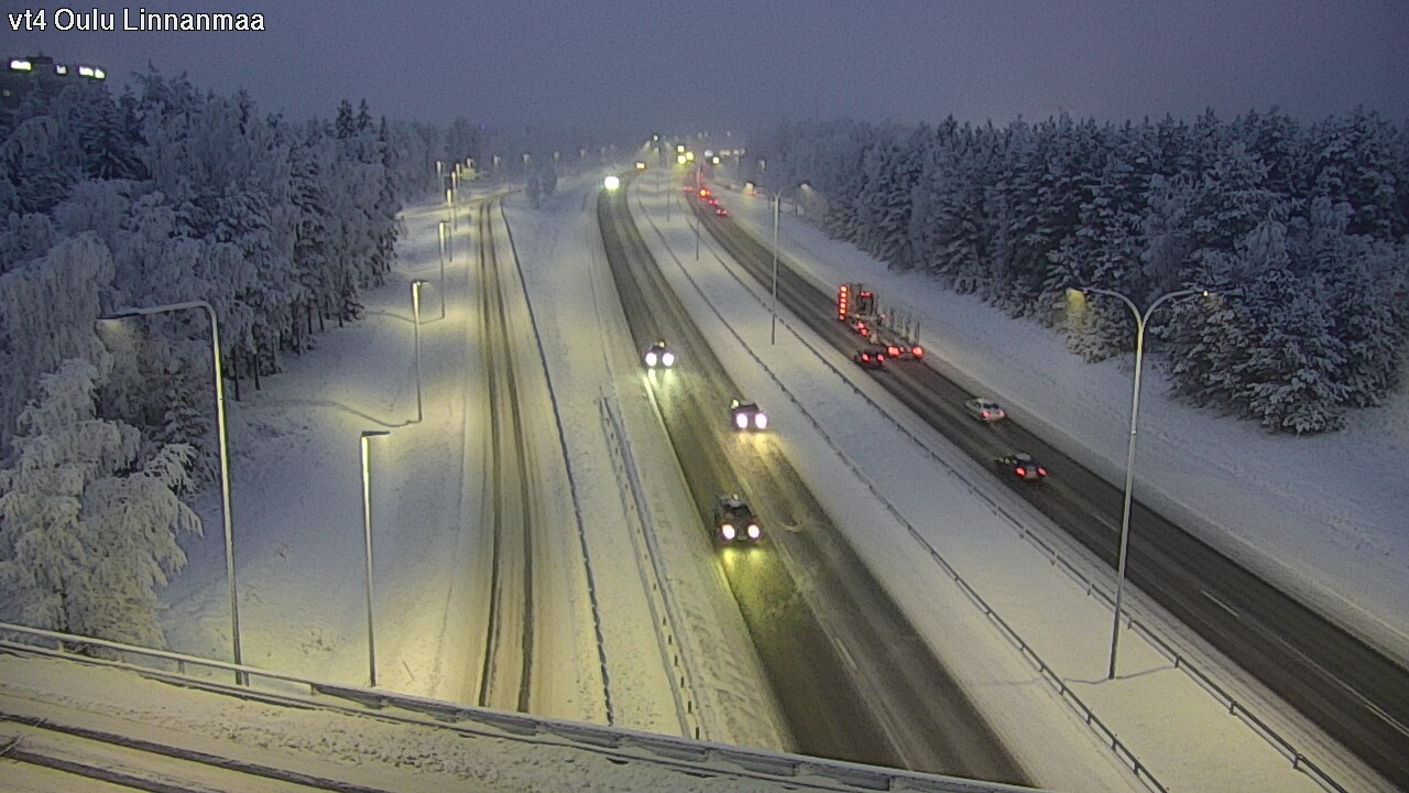 Weather Camera Image Väg 4 Uleåborg, Linnanmaa, Oulu, Pohjois-Pohjanmaa