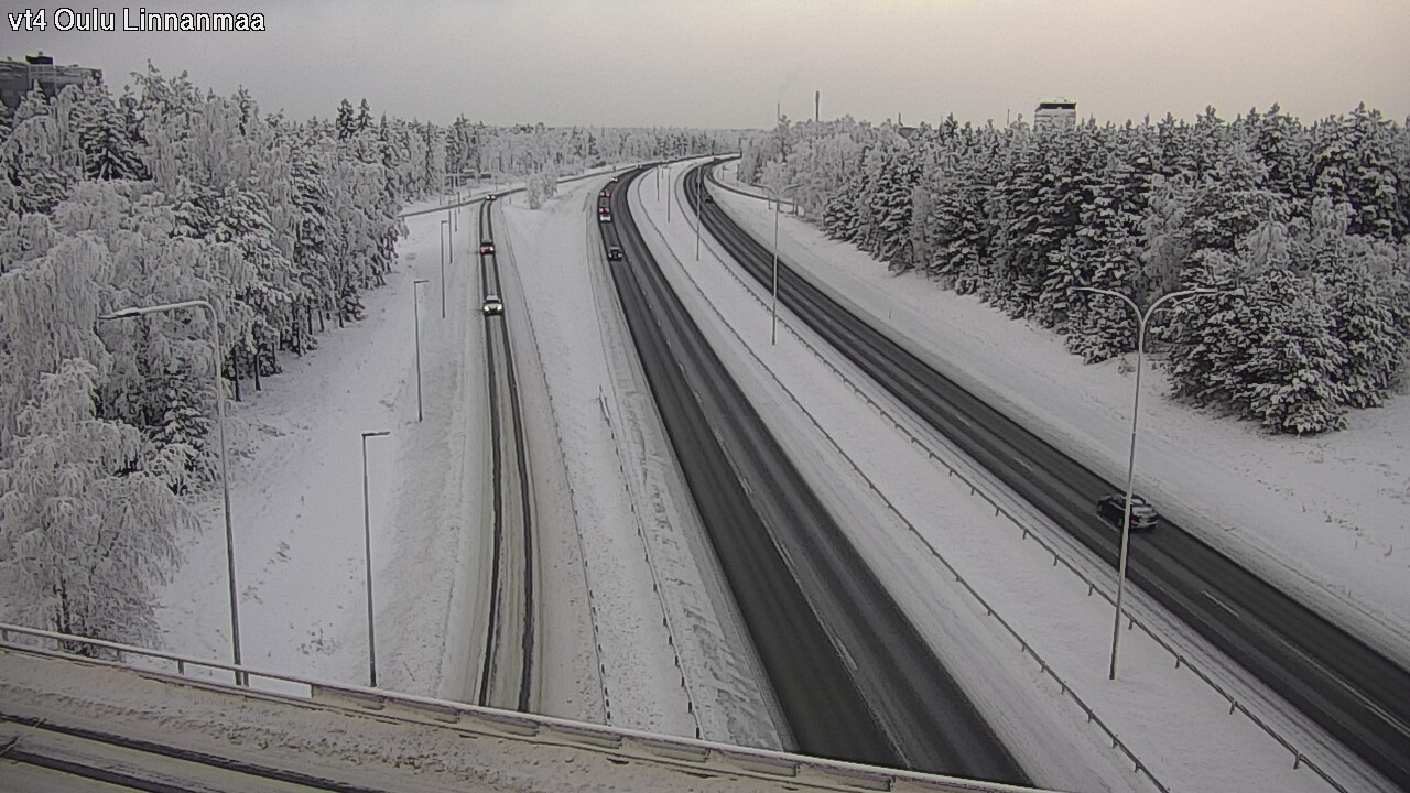 Weather Camera Image Väg 4 Uleåborg, Linnanmaa, Oulu, Pohjois-Pohjanmaa