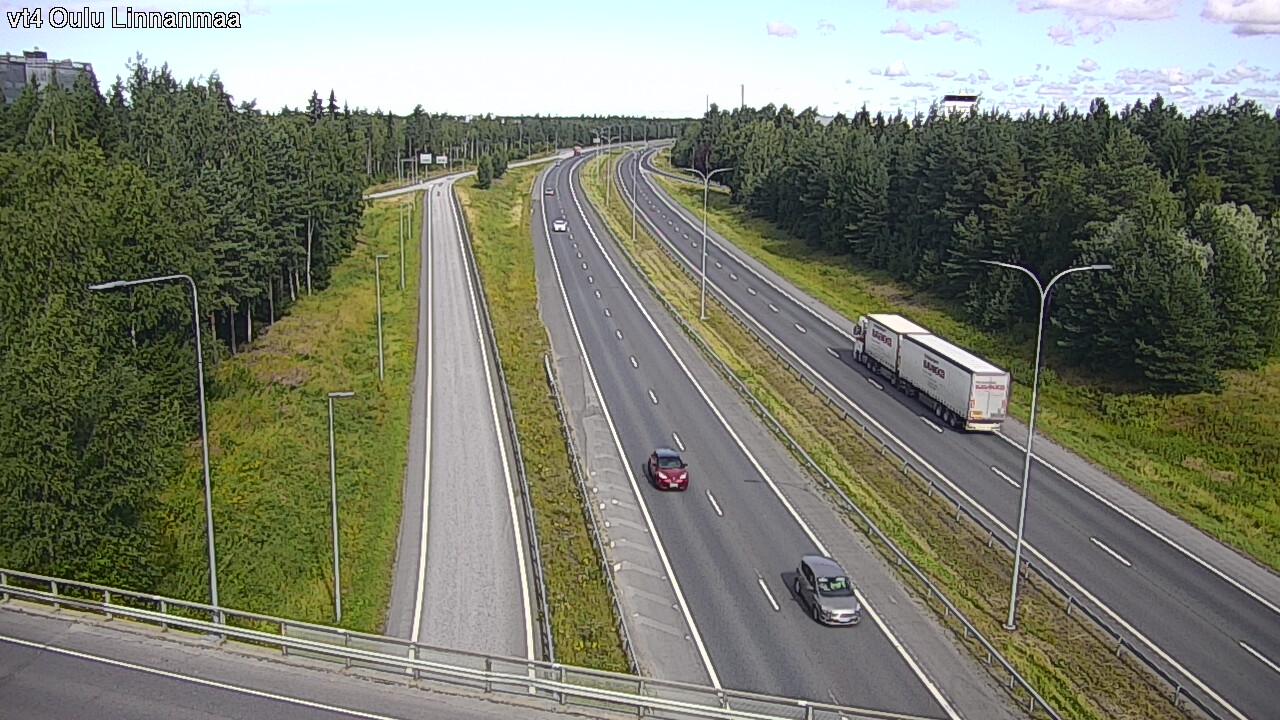 Weather Camera Image Väg 4 Uleåborg, Linnanmaa, Oulu, Pohjois-Pohjanmaa