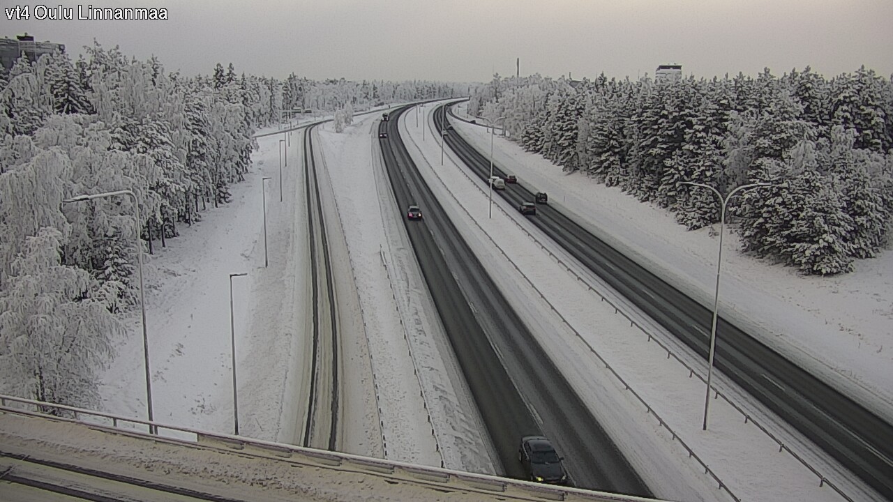Weather Camera Image Väg 4 Uleåborg, Linnanmaa, Oulu, Pohjois-Pohjanmaa