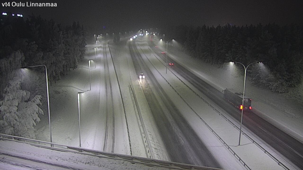 Weather Camera Image Väg 4 Uleåborg, Linnanmaa, Oulu, Pohjois-Pohjanmaa