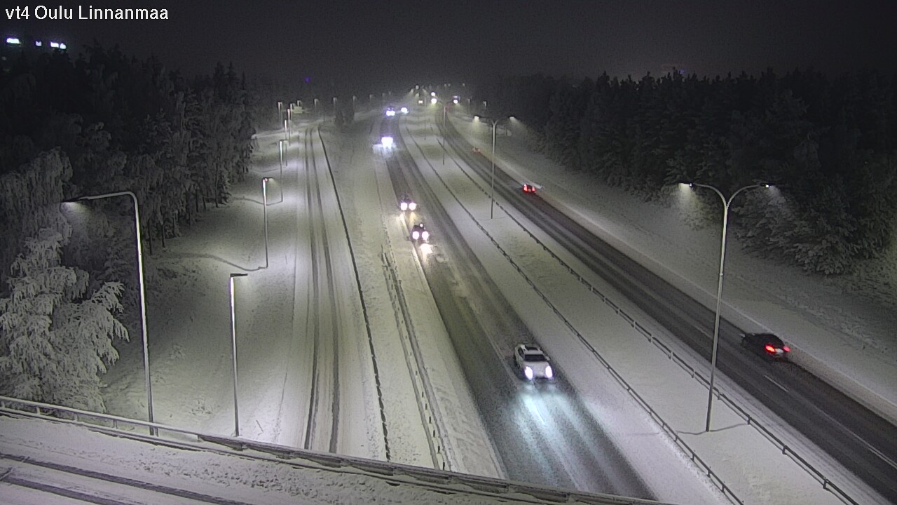 Weather Camera Image Väg 4 Uleåborg, Linnanmaa, Oulu, Pohjois-Pohjanmaa