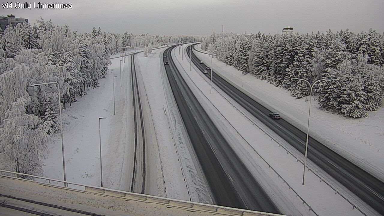 Weather Camera Image Väg 4 Uleåborg, Linnanmaa, Oulu, Pohjois-Pohjanmaa