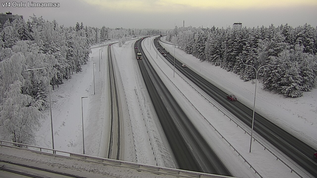 Weather Camera Image Väg 4 Uleåborg, Linnanmaa, Oulu, Pohjois-Pohjanmaa