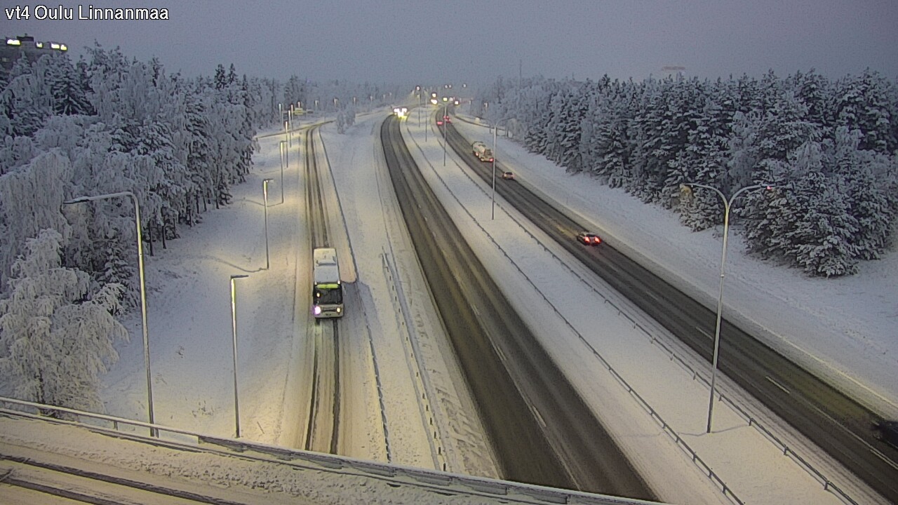 Weather Camera Image Väg 4 Uleåborg, Linnanmaa, Oulu, Pohjois-Pohjanmaa