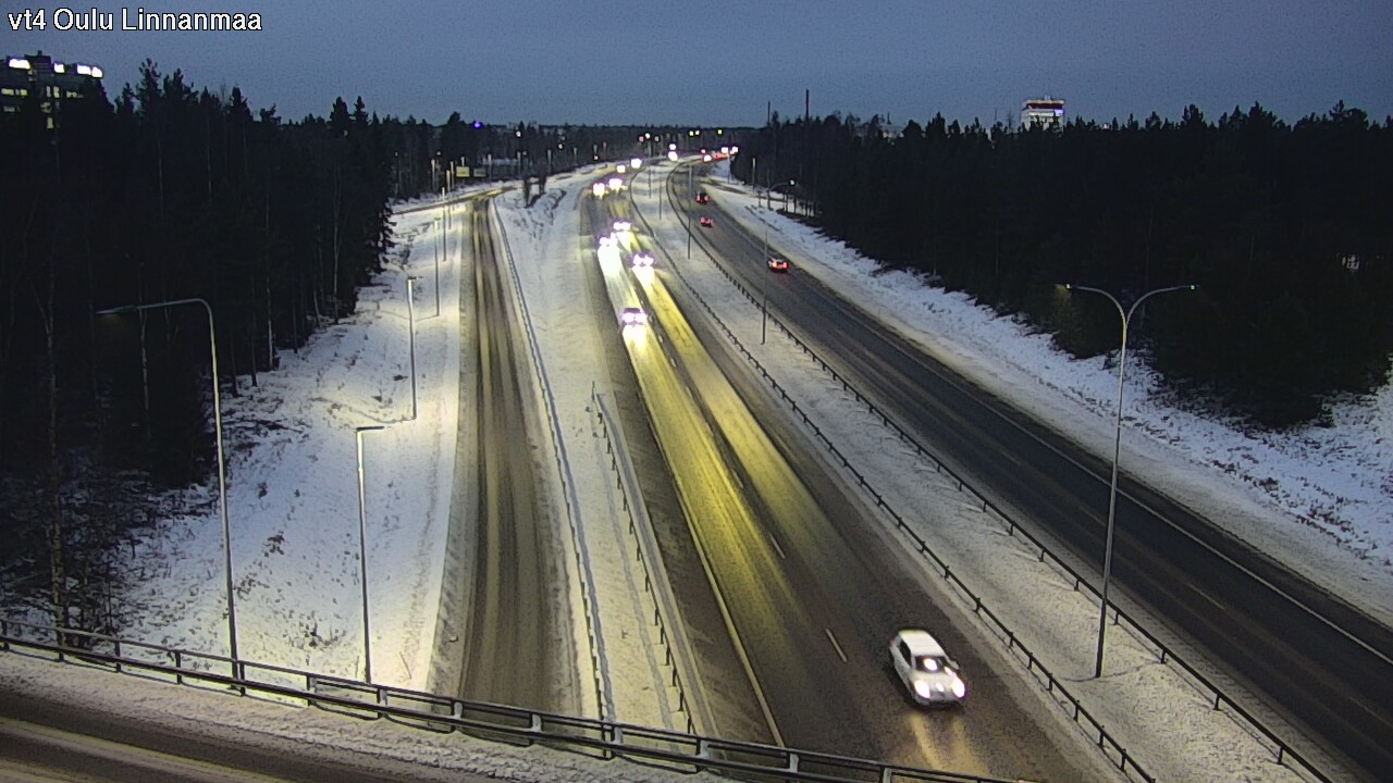 Weather Camera Image Väg 4 Uleåborg, Linnanmaa, Oulu, Pohjois-Pohjanmaa