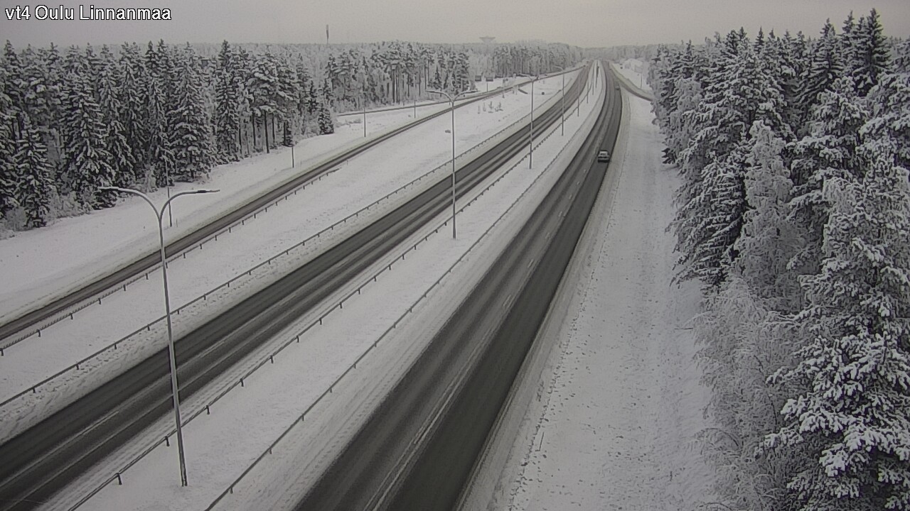 Weather Camera Image Väg 4 Uleåborg, Linnanmaa, Oulu, Pohjois-Pohjanmaa