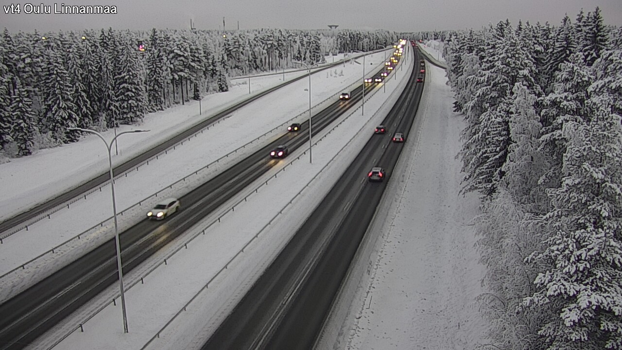 Weather Camera Image Väg 4 Uleåborg, Linnanmaa, Oulu, Pohjois-Pohjanmaa