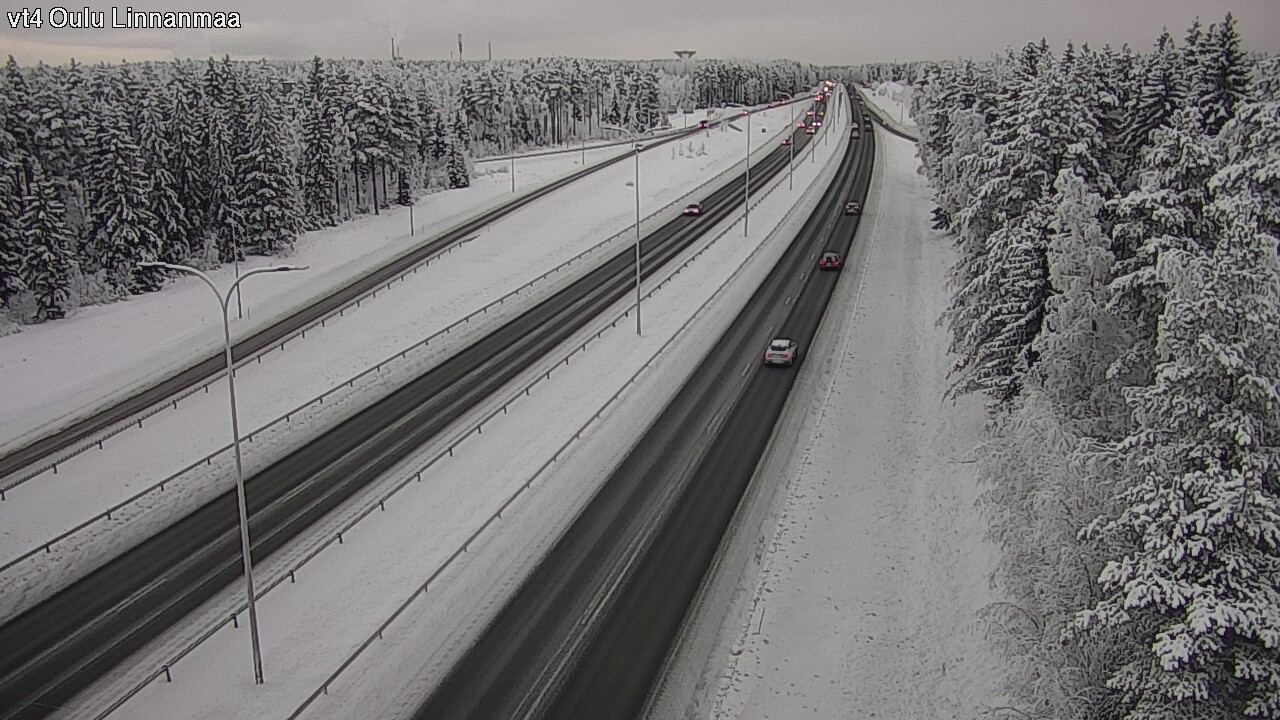 Weather Camera Image Väg 4 Uleåborg, Linnanmaa, Oulu, Pohjois-Pohjanmaa