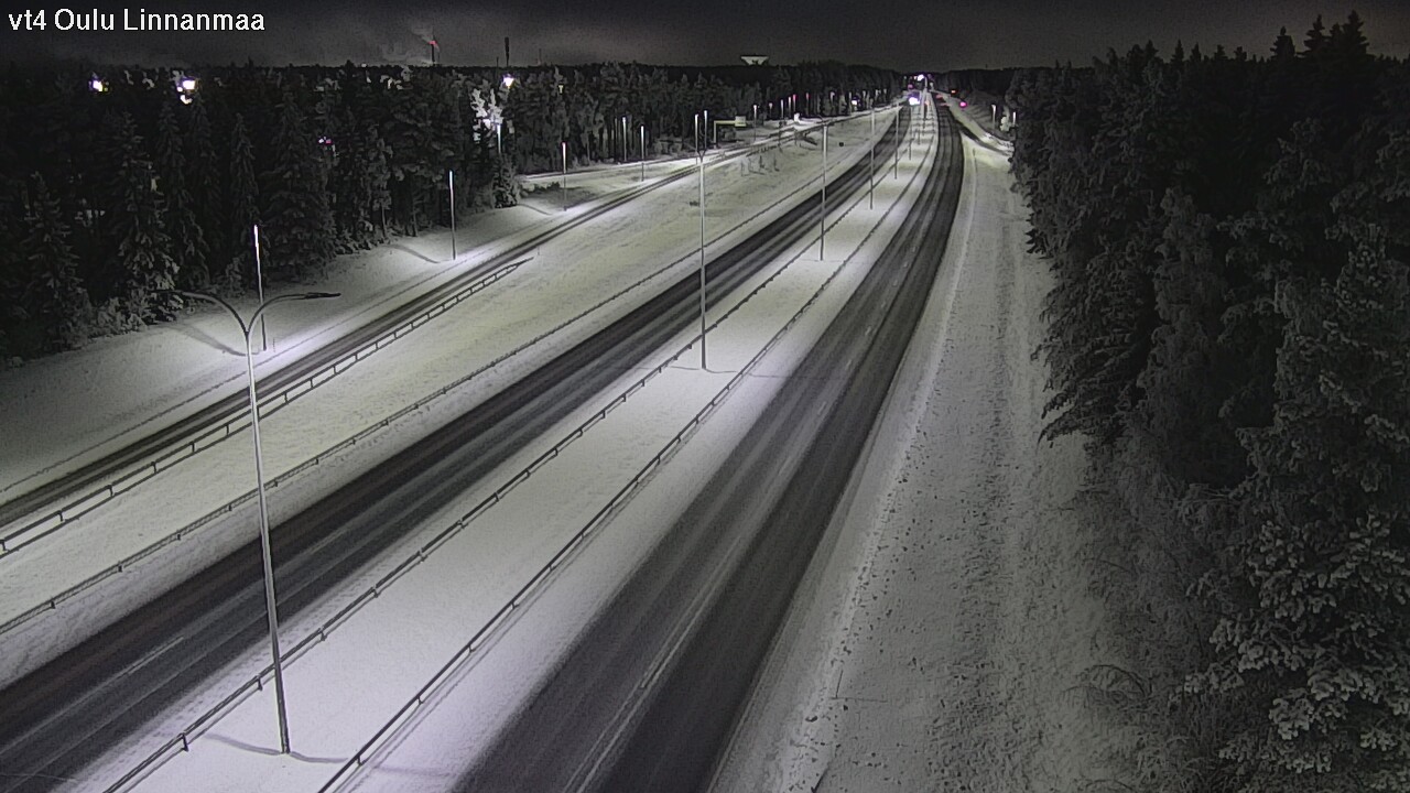 Weather Camera Image Väg 4 Uleåborg, Linnanmaa, Oulu, Pohjois-Pohjanmaa