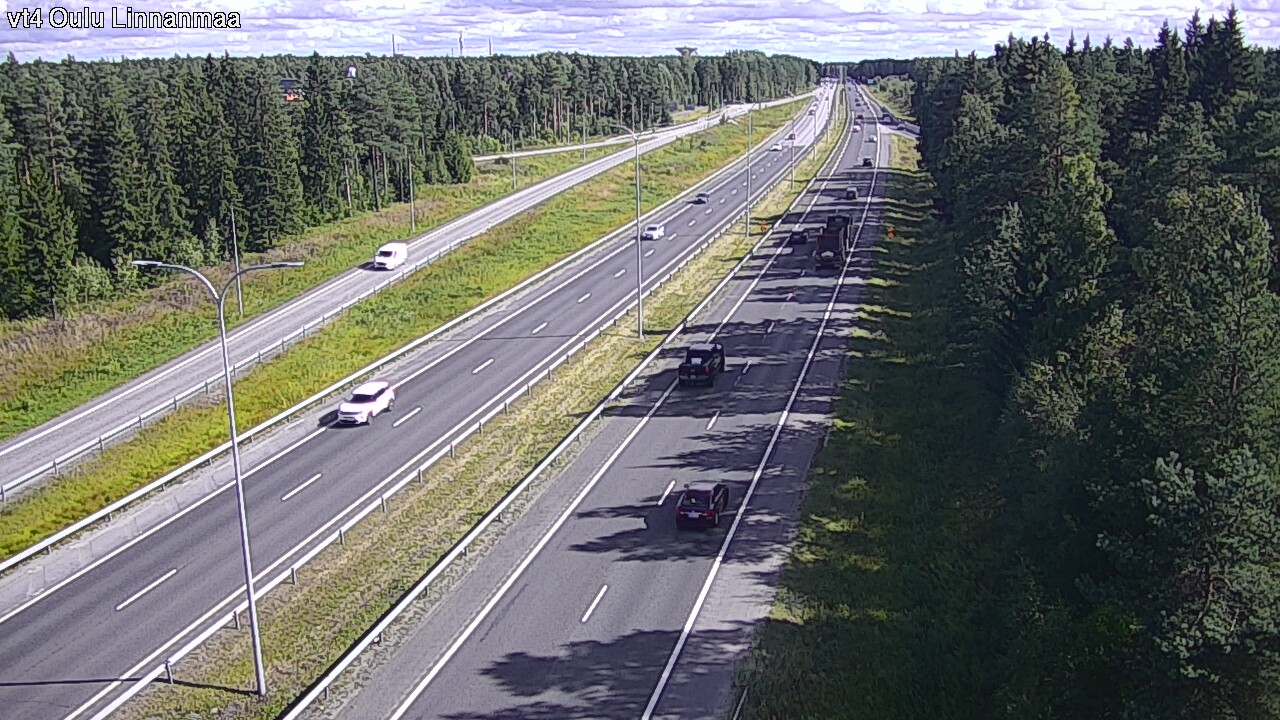 Weather Camera Image Väg 4 Uleåborg, Linnanmaa, Oulu, Pohjois-Pohjanmaa