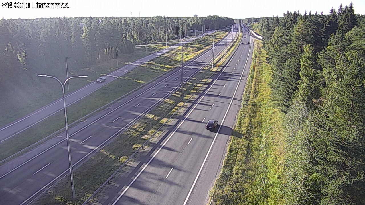 Weather Camera Image Väg 4 Uleåborg, Linnanmaa, Oulu, Pohjois-Pohjanmaa