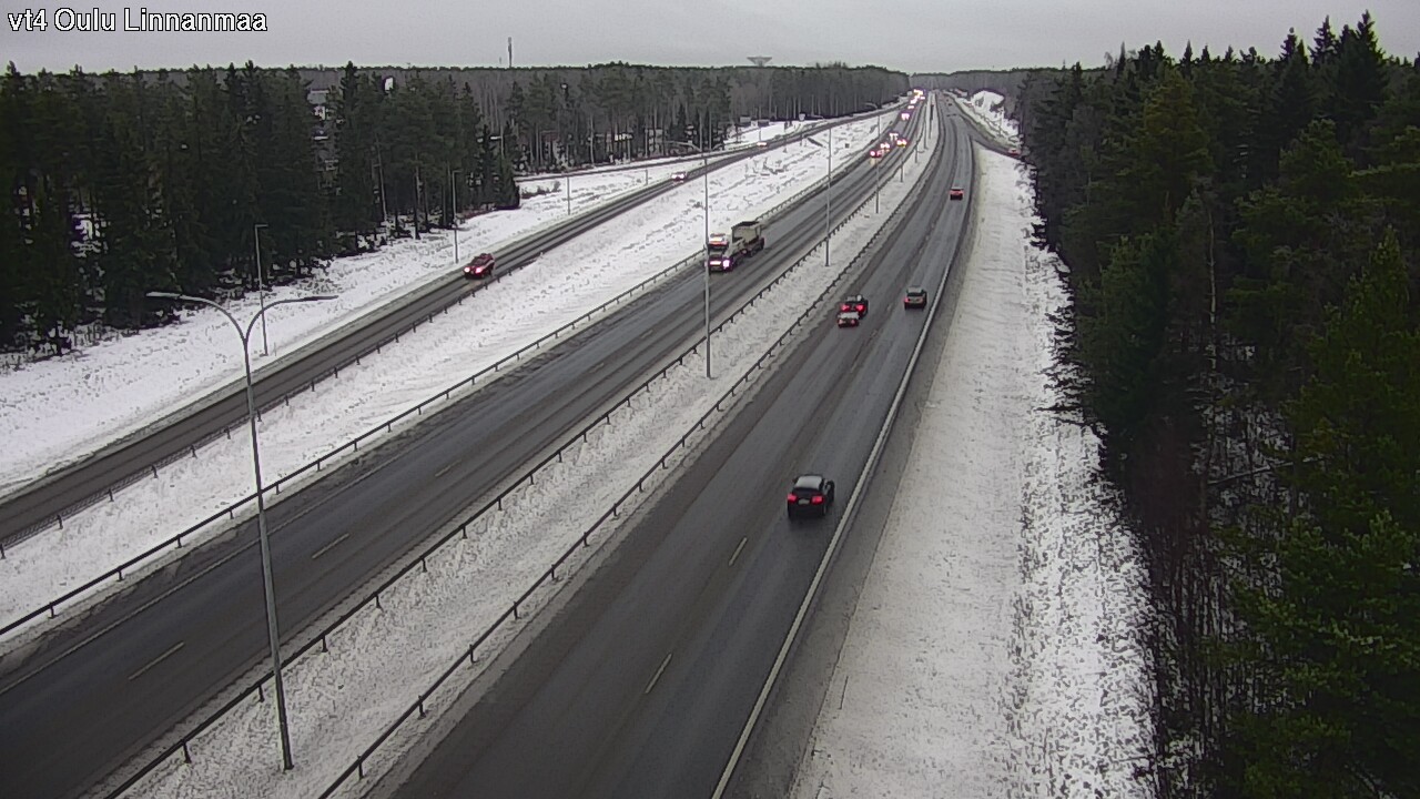 Weather Camera Image Väg 4 Uleåborg, Linnanmaa, Oulu, Pohjois-Pohjanmaa