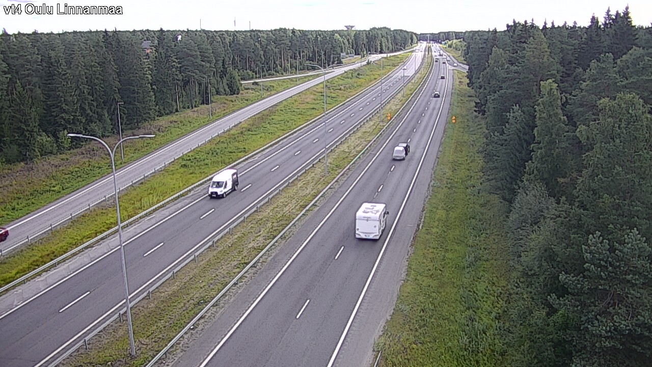Weather Camera Image Väg 4 Uleåborg, Linnanmaa, Oulu, Pohjois-Pohjanmaa