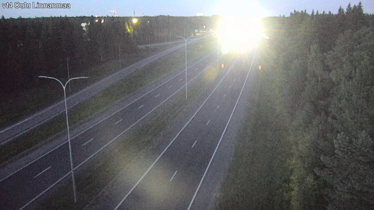 Weather Camera Image Väg 4 Uleåborg, Linnanmaa, Oulu, Pohjois-Pohjanmaa