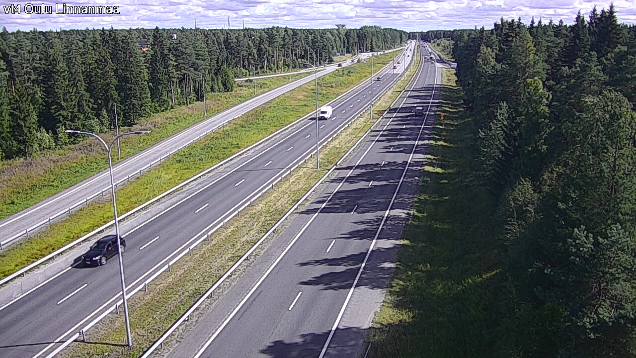 Weather Camera Image Väg 4 Uleåborg, Linnanmaa, Oulu, Pohjois-Pohjanmaa